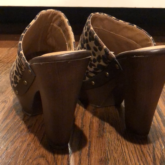 Report Leopard Design Chunky Heels Sandals 👡 Shoe - Picture 10 of 15